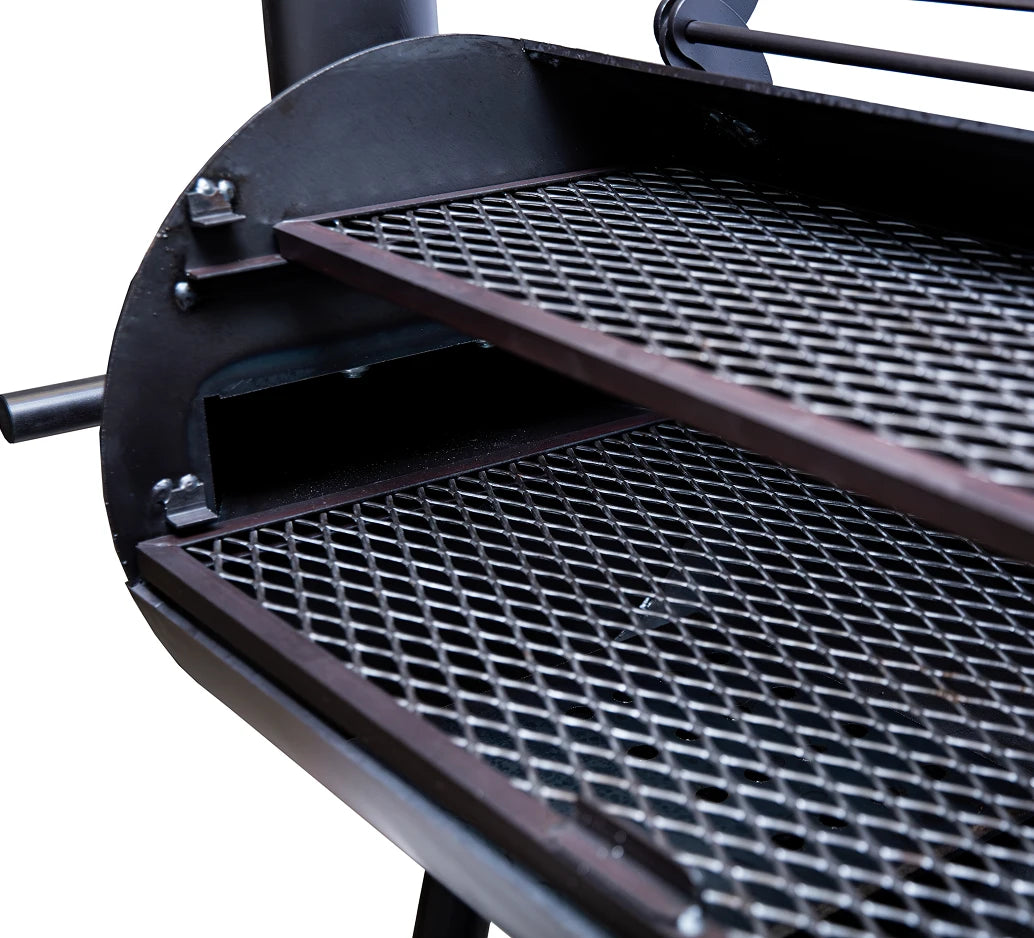 Old Country BBQ Pits Generation 2 BBQ Smoker, look from the inside at the smoker collector.