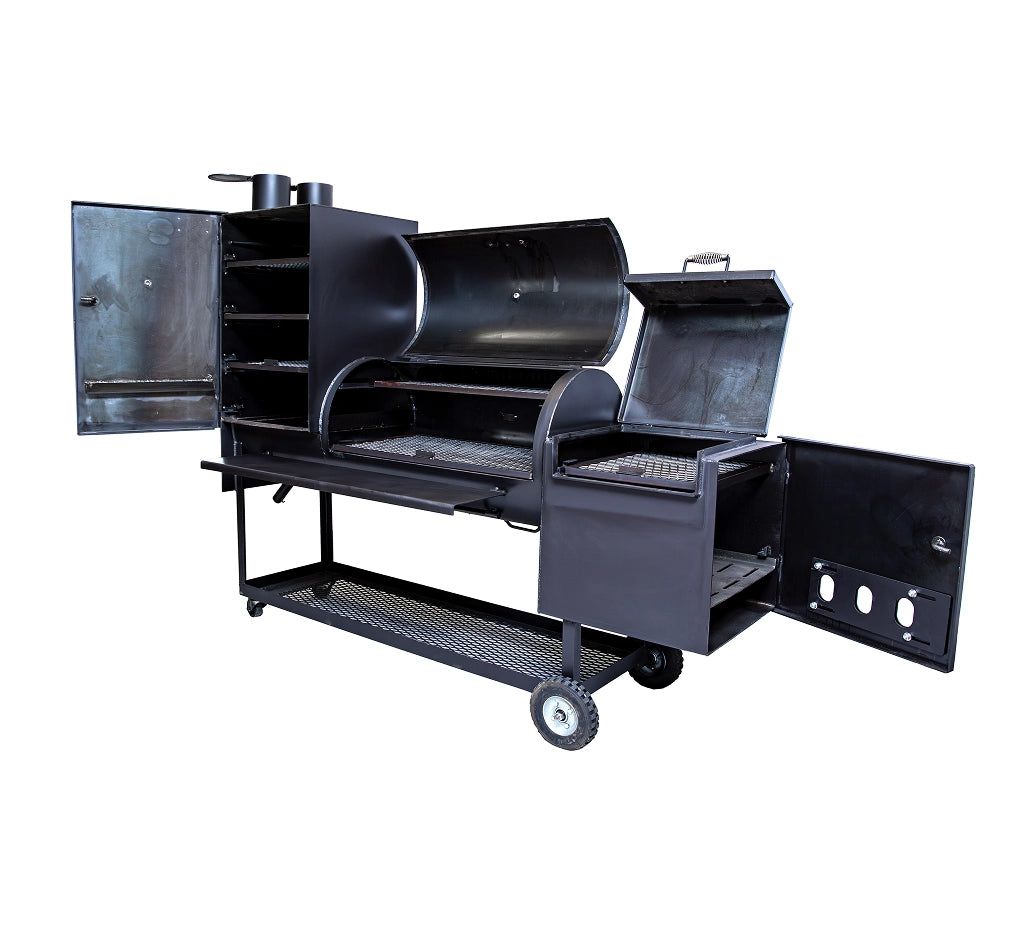 Old Country BBQ Pits Angus BBQ Smoker Open Lids