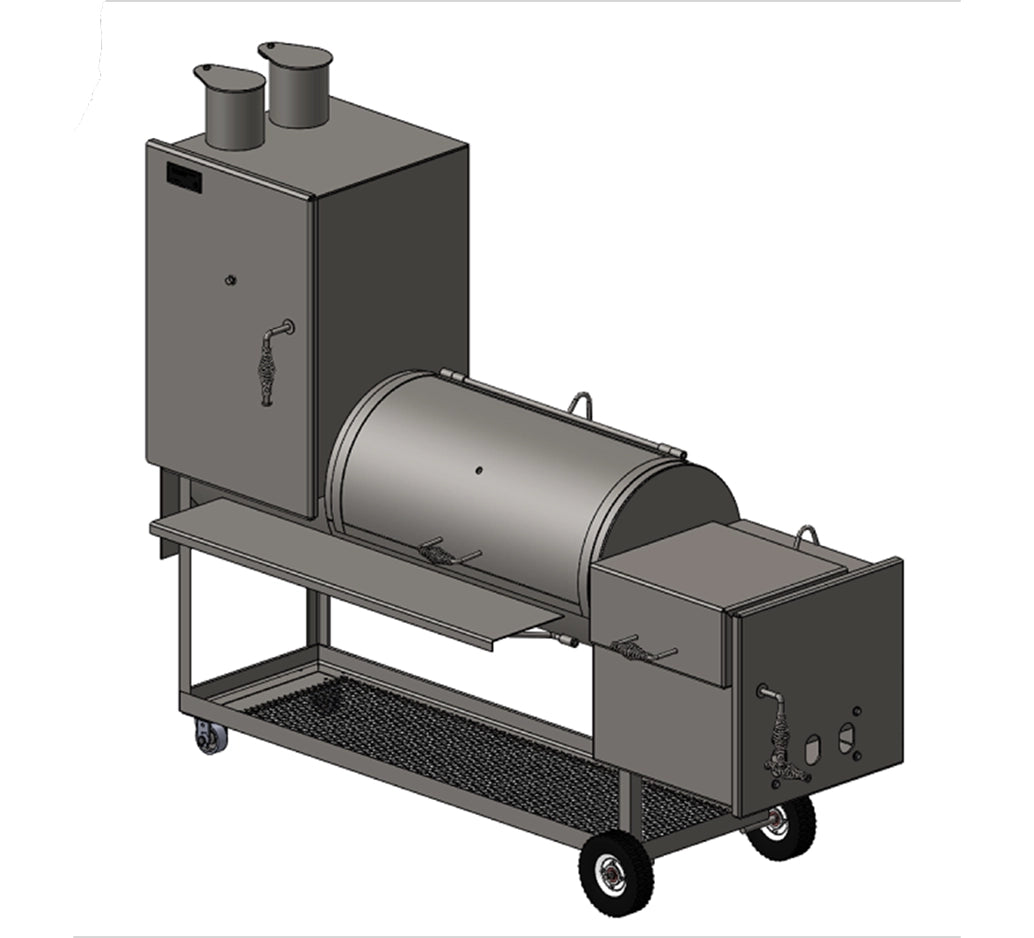 Old Country BBQ Pits Angus BBQ Smoker Drawing