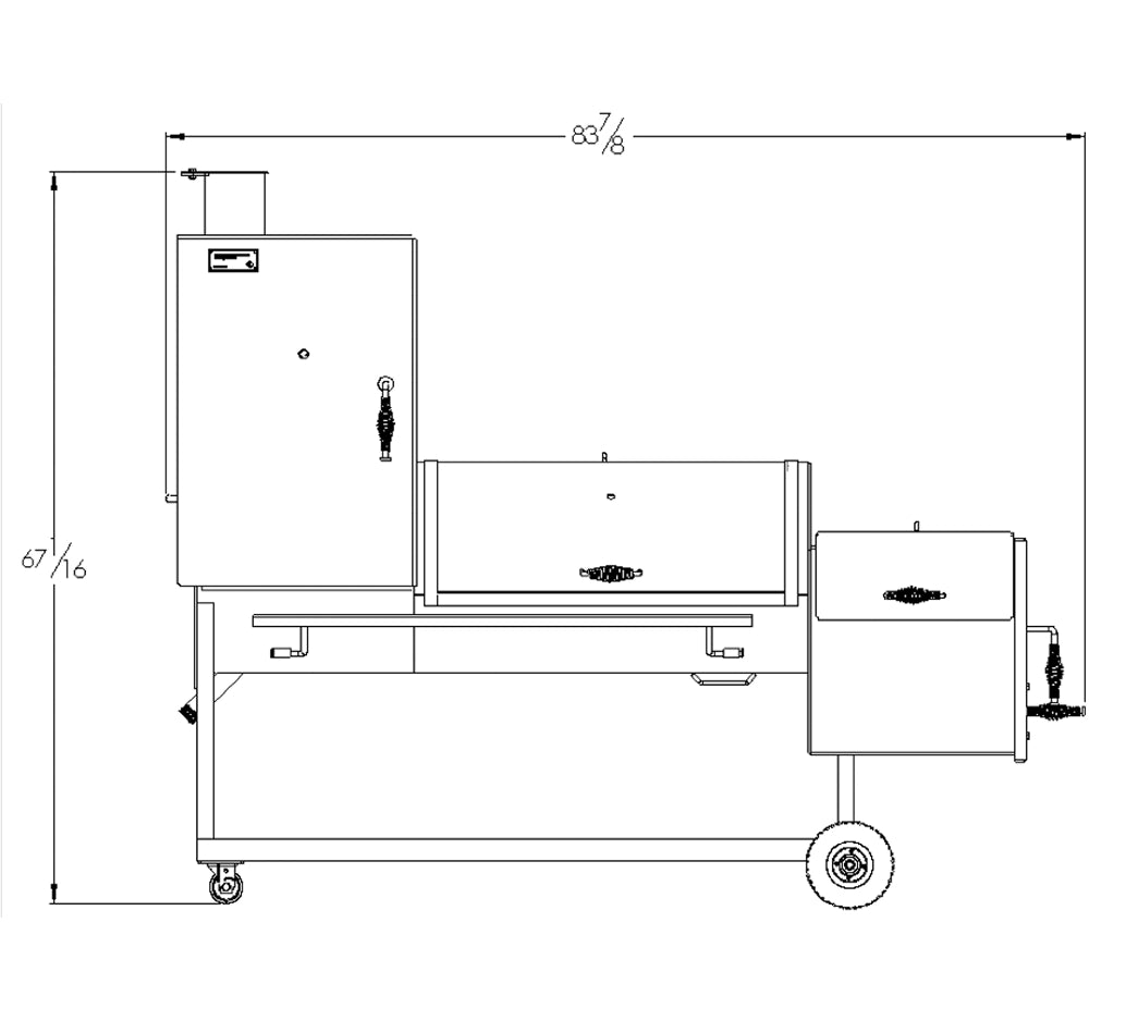 Old Country BBQ Pits Angus BBQ Smoker Measurements 2