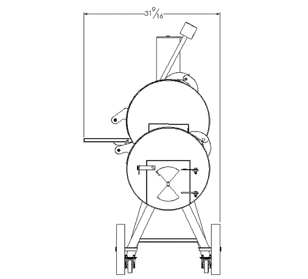 Old Country BBQ Pits Brazos DLX Offset BBQ Smoker measurement's