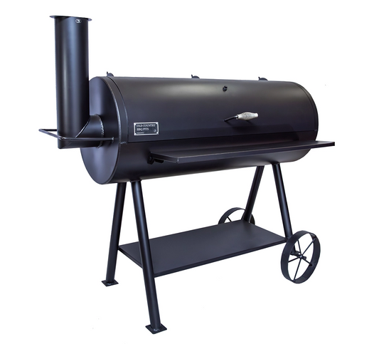 Old Country BBQ Pits Cantina XXL Charcoal Grill, closed lid.