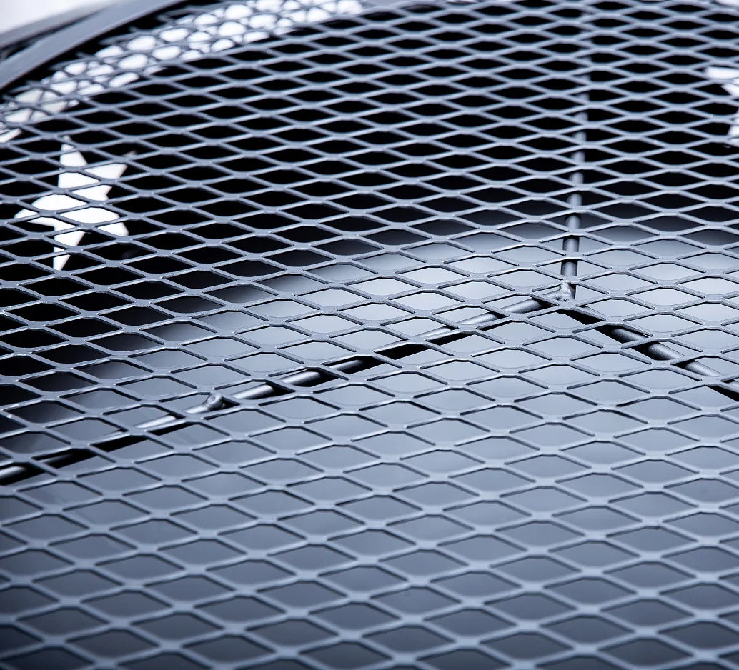 Old Country BBQ Pits 36-inch Fire Pit in black stainless steel.