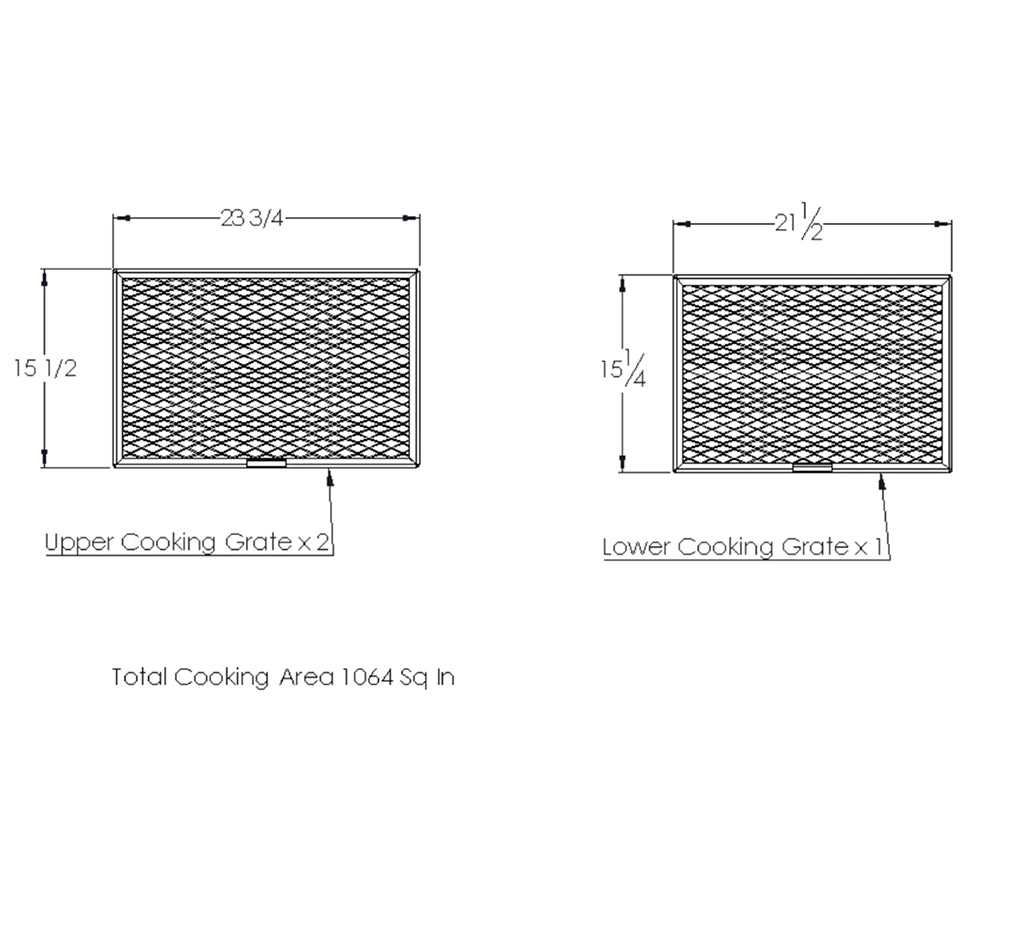 Cooing Grates of the Old Country BBQ Pits Gravity Fed BBQ Smoker