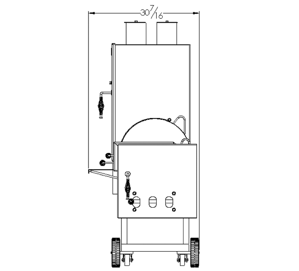 Old Country BBQ Pits Angus BBQ Smoker Measurement's 