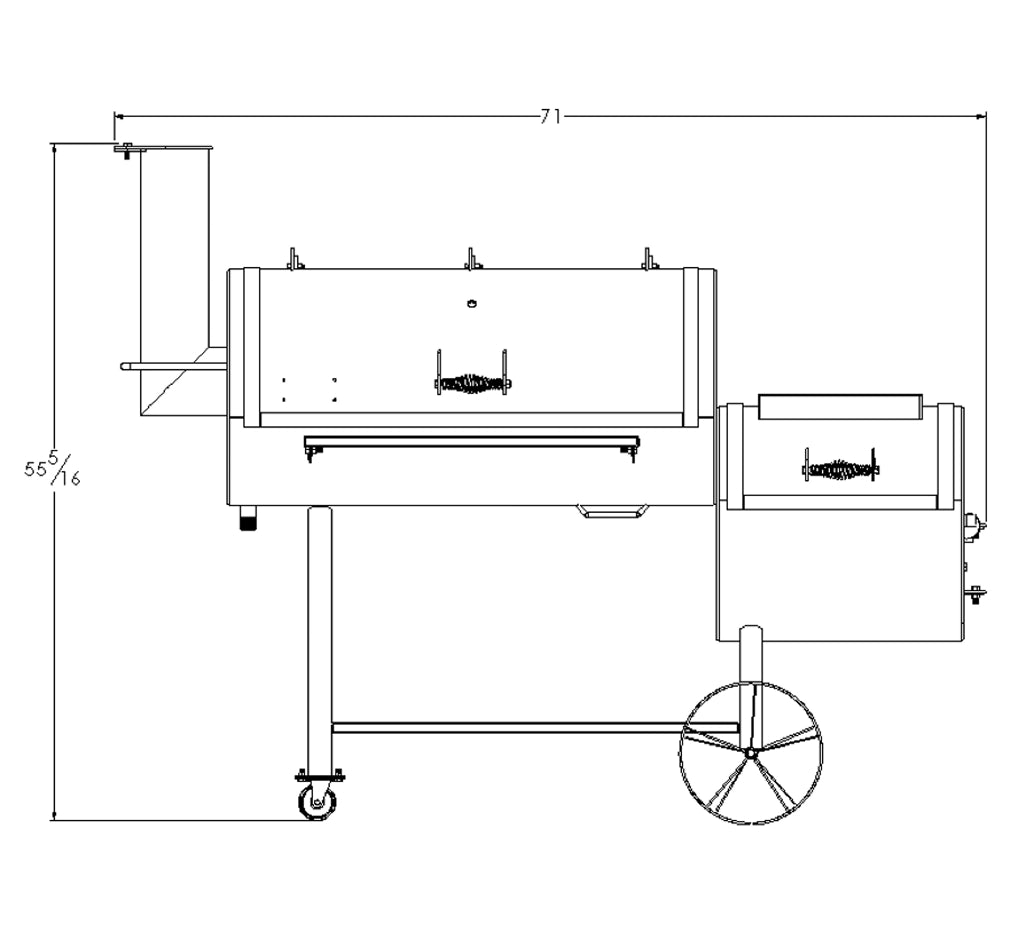 Old Country BBQ Pits Brazos Offset BBQ Smoker.
