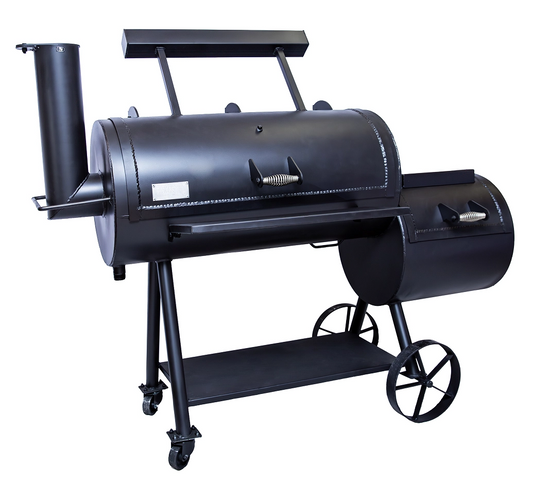 Old Country BBQ Pits Brazos DLX Offset BBQ Smoker lids closed