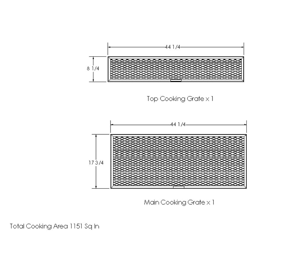 Cooking Grates of the Cantina XXL BBQ Grill