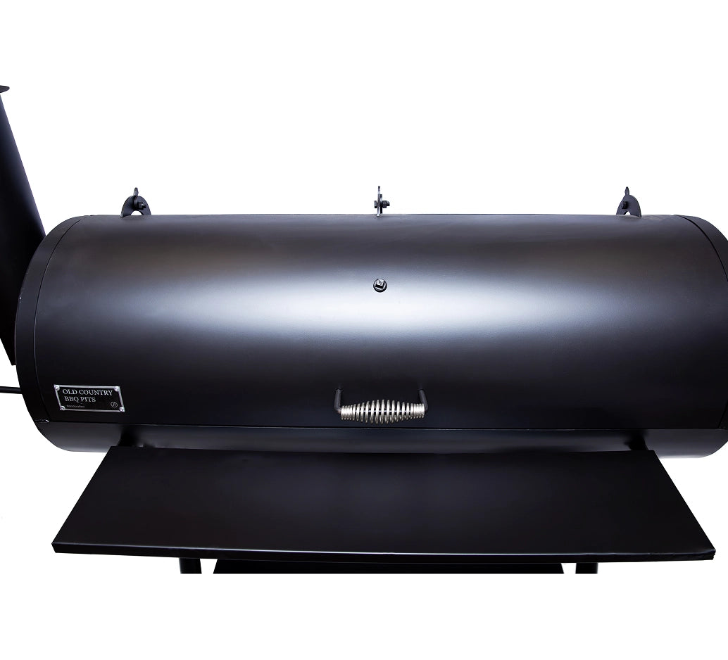 Old Country BBQ Pits Cantina XXL Charcoal Grill, top view.