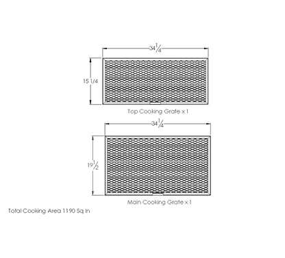 Old_Country_BBQ_Pits_Over_and_Under_BBQ_Smoker_Cooking_Grates_drawing_with_dimensions